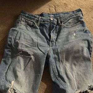 Old Navy Blue Boyfriend Jeans Distressed